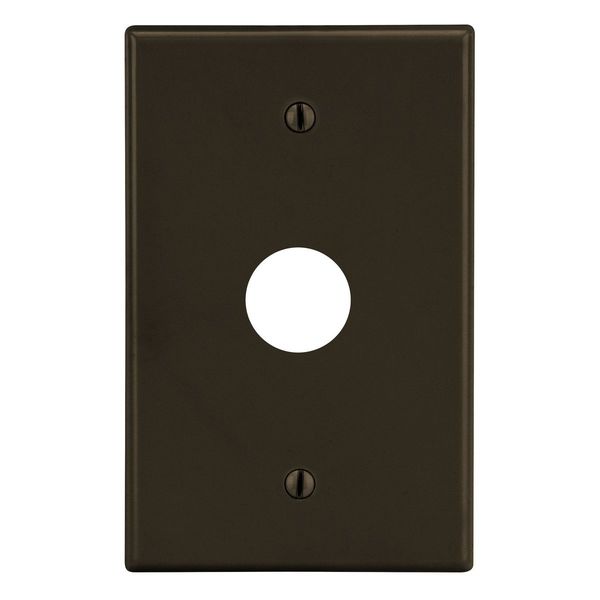 Hubbell Wiring Device-Kellems Wallplate, 1-Gang, .625" Opening Box Mount, Brown P737